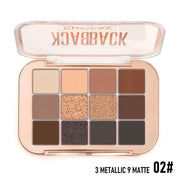 12 Color Eyeshadow Palette Matte & Metallic Shades